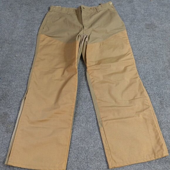 Columbia Mens Pants 40 x 30 Beige Double Knee Duck Pants Side Adjusters NEW